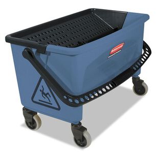 MOP BUCKETS | Rubbermaid Commercial FGQ93000BLUE 3 gal. Microfiber Finish Bucket with Lid - Blue