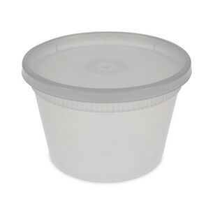 FOOD TRAYS CONTAINERS LIDS | Pactiv Corp. YSD2516 2 in. x 2 in. x 2 in. 16 oz. Newspring DELItainer Microwavable Plastic Container - Clear (240/Carton)