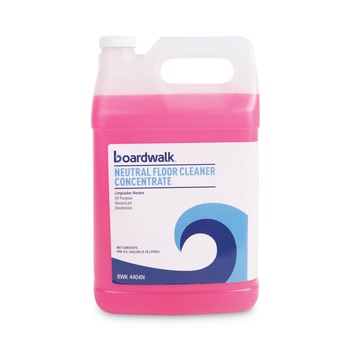 Boardwalk 570600-41ESSN 1 Gallon Bottle Lemon Scent Neutral Floor Cleaner Concentrate (4/Carton)