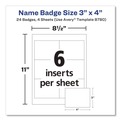 Back to School Sale | Avery 08780 4 in. x 3 in. Horizontal Magnetic Style Name Badge Kit - White (24/Pack) image number 2
