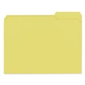 File Folders | Universal UNV16164 Reinforced 1/3-Cut Assorted Top-Tab File Folders - Letter Size, Yellow (100/Box) image number 3