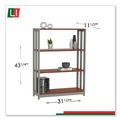 Office Desks & Workstations | Linea Italia LITTR735CH Trento Line 31.5 in. x 11.5 in. x 43.25 in. 4 Shelf Bookcase - Cherry image number 8