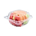  | Dart C53PST1 ClearSeal 5.4 in. x 5.3 in. x 2.6 in. 13.8 oz. Hinged-Lid Plastic Sandwich Containers - Clear (500/Carton) image number 4