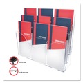 Desk Shelves | Deflecto 47631 14 in. x 3.5 in. x 11.5 in. 3-Tier Document Organizer with 6 Removable Dividers - Clear image number 6