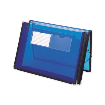 Smead 71953 1 Section 2.25 in. Expansion Poly Wallet - Letter Size, Translucent Blue