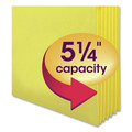 File Folders | Smead 73243 5.25 in. Expansion Colored File Pockets - Letter Size/Yellow image number 3