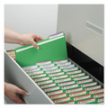File Folders | Smead 21546 1/3-Cut Tabs Assorted Letter Size 1 in. Expansion Recycled Heavy Pressboard Folders - Green (25/Box) image number 6