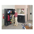 Office Filing Cabinets & Shelves | Tennsco J2478SU-LGY 48 in. x 24 in. x 78 in. Assembled Jumbo Combination Steel Storage Cabinet - Light Gray image number 2
