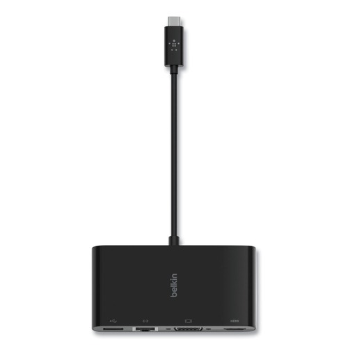 Electronic Adapters & Chargers | Belkin AVC005BK-BL HDMI/Ethernet/USB-A/USB-C/VGA 4.33 in. USB-C Multimedia Adapter - Black image number 0