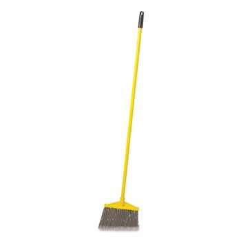 BROOMS | Rubbermaid Commercial FG637500GRAY 48.78 in. Handle Angled Large Broom - Silver/Gray