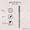 Back to School Sale | TOPS PEN12128 PENTONIC Medium 1 millimeter Stick Ballpoint Pen - Black Ink/Charcoal Gray Barrel (25/Pack) image number 1