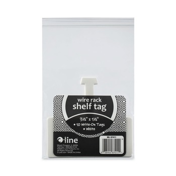 OFFICE AND OFFICE SUPPLIES | C-Line 87411 3.5 in. x 1.5 in. Side Load Wire Rack Shelf Tag - White (10/Pack)