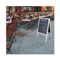 Chalkboards | Flipside 31222 25 in. x 24 in. x 48.5 in. Black Chalkboard Marquee Sign - Black, Natural Wood Frame image number 4