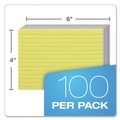 Flash Cards | Oxford 34610 4 in. x 6 in. Ruled Index Cards - Blue/Violet/Canary/Green/Cherry (100/Pack) image number 2