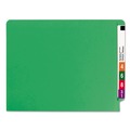 File Folders | Smead 25110 0.75 in. Expansion Shelf-Master Reinforced End Tab Colored Folders - Letter Size/Green (100/Box) image number 2