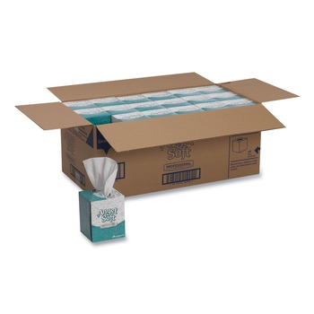 PAPER AND DISPENSERS | Georgia Pacific Professional 46580 2-Ply Premium Facial Tissue in Cube Box - White (96-Sheets/Box, 36-Boxes/Carton)