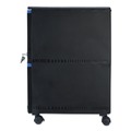 Office Filing Cabinets & Shelves | Storex 61314U01C 14.75 in. x 18.25 in. x 26 in. 2-Legal/Letter File Drawer Mobile Filing Cabinet - Black/Blue image number 2