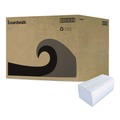 Paper Towels and Napkins | Boardwalk BWK52GREEN 9.13 in. x 10.25 in. 1-Ply Green Single-Fold Towels - Natural White (16 Packs/Carton) image number 0