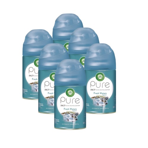 Odor Control | Air Wick 62338-79553 5.89 oz. Aerosol Freshmatic Ultra Automatic Spray Refill - Fresh Waters (6/Carton) image number 0