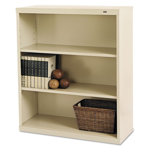 Office Filing Cabinets & Shelves | Tennsco B-42-CPY 34.5 in. x 13.5 in. x 40 in. Three-Shelf Metal Bookcase - Putty image number 0