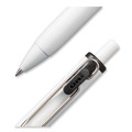 Pens | uni-ball 70362 uniONE 0.7 mm Retractable Gel Pen - Black Ink/White/Black Barrel/Medium (1-Dozen) image number 5
