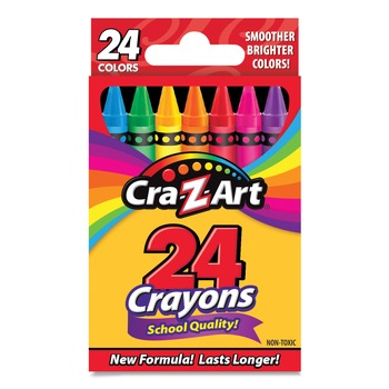 Cra-Z-Art 1020148 School Quality Crayon - Assorted Colors (24/Pack)