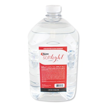 Sterno STE 30130 Soft Light 1 gallon Bottle Liquid Wax Lamp Oil - Clear (4/Carton)