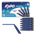 Washable Markers | EXPO 2211319 Wet Erase Markers Fine Needle Tip Blue 12/Pack image number 3