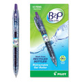 Pens | Pilot 31622 B2P Bottle-2-Pen Fine 0.7 millimeter Retractable Recycled Gel Pen - Purple Ink/Translucent Blue Barrel (1-Dozen) image number 1