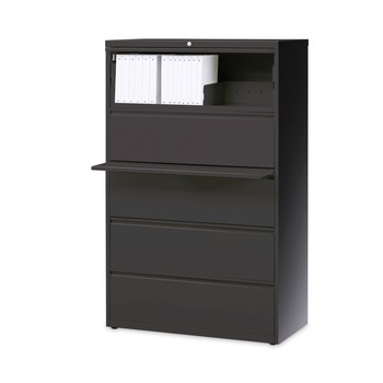  | Hirsh Industries 16068 36 in. x 18.62 in. x 67.62 in. 5 Letter/Legal/A4-Size File Drawers Lateral File Cabinet - Charcoal