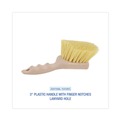 Cleaning Brushes | Boardwalk BWK4308 5.5 in. Brush 3 in. Tan Plastic Handle Cream Polypropylene Bristles Utility Brush image number 3