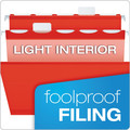 File Folders | Pendaflex 42623 1/5-Cut Ready-Tab Colored Reinforced Letter Size Hanging Folders - Red (25/Box) image number 6