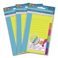 Notebooks & Pads | Redi-Tag B10245 4 in. x 6 in. 6-Tab Sets Note Ruled Divider Sticky Notes - Assorted Colors (3/Box) image number 0