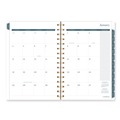 Notebooks & Pads | AT-A-GLANCE 1768200 8.5 in. x 5.5 in. 12-Month (Jan-Dec 2026) Midnight Garden Weekly/Monthly Planner - Black/Pink/Green Cover image number 2