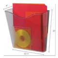 Desktop Organizers | Deflecto 63002 Euro-Style DocuPocket 10.25 in. x 4 in. x 10 in. A4/Legal/Letter/Magazine/Portfolio Size Portrait Wall File - Smoke image number 3