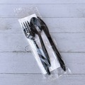 Cutlery | Boardwalk BWK4KITBLPP 4-Piece Mediumweight Cutlery Kit - Black (250/Carton) image number 4