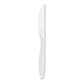 Cutlery | SOLO HSWK-0007 Impress Heavyweight Full-Length Polystyrene Knives - White (1000/Carton) image number 1