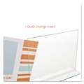 Office Presentation Supplies | Deflecto 5991890 Superior Image 11 in. x 8.5 in. Insert Premium Green Edge Sign Holders - Clear/Green image number 8
