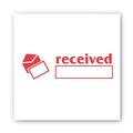 Stamps & Stamp Supplies | ACCUSTAMP2 035570 1.63 in. x 0.5 in. RECEIVED Pre-Inked Shutter Stamp - Red image number 3