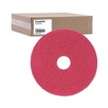Cleaning & Janitorial Accessories | Boardwalk BWK4016RED 16 in. Diameter Buffing Floor Pads - Red (5/Carton) image number 0