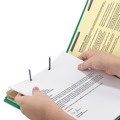 File Folders | Smead 14033 6-Section Pressboard Top Tab Classification Folders with 6 SafeSHIELD Fasteners - Letter Size/Green (10/Box) image number 5