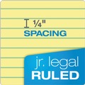 Notebooks & Pads | TOPS 7501 50-Sheets 5 in. x 8 in. Narrow Rule "The Legal Pad" Ruled Perforated Pads - Canary-Yellow (1-Dozen) image number 4