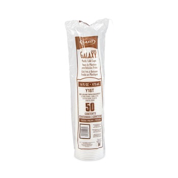 Dart Y16T 16 oz. High-Impact Polystyrene Cold Cups - Translucent (50/Pack)
