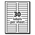 Just Launched | Avery 05266 0.66 in. x 3.44 in. Permanent TrueBlock File Folder Labels with Sure Feed Technology - White (30/Sheet, 25 Sheets/Pack) image number 4