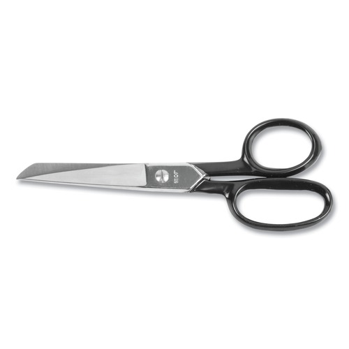 Back to School Sale | ACME 10259 7 in. Long 3.13 in. Cut Length Hot Forged Carbon Steel Shears - Straight Black Handle image number 0