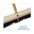 Labor Day Sale | Boardwalk BWK20618 3 in. Black Medium Weight Polypropylene Bristles 18 in. Brush Floor Brush Head image number 2
