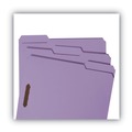 File Folders | Smead 12440 0.75 in. Expansion Top Tab Colored Fastener Folders - Lavender Exterior/Letter Size (50/Box) image number 6