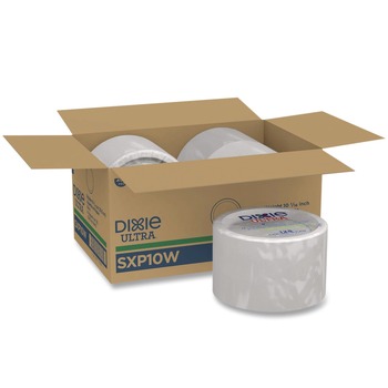 Dixie Ultra DIX SXP10W 10 in. Diameter Heavy-Weight Paper Plates - White (4/Carton)