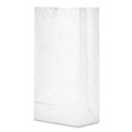 Food Service | Ross & Wallace Paper Products 120308500PK/BL 6 in. x 3.88 in. x 12.5 in. #8 Size Grocery Paper Bags - White (500/Bundle) image number 1