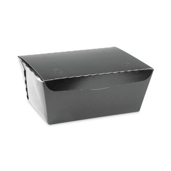Pactiv Corp. NOB03B 66 oz 6.5 x 4.5 x 3.25 EarthChoice OneBox Paper Box - Black (160/Carton)